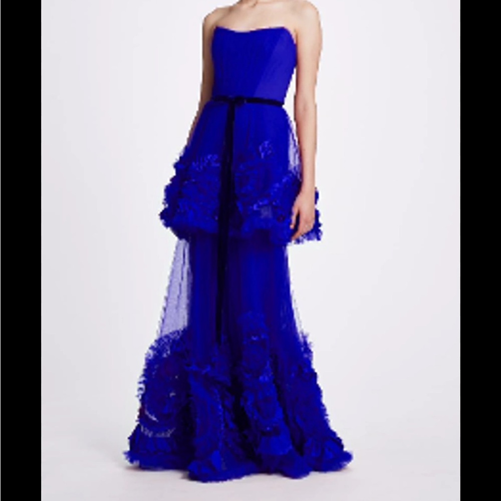 Marchesa notte strapless gown